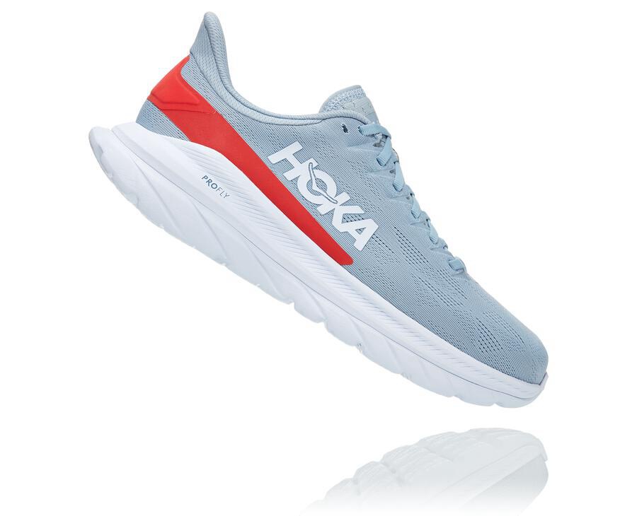 Zapatillas Running Hoka One One Hombre - Mach 4 - Azules/Blancas - GQA235041